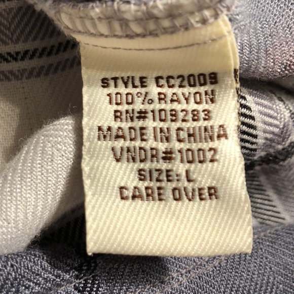 Vintage Havanna Plaid Ombré Button Down Shirt SZ L - Picture 4 of 4